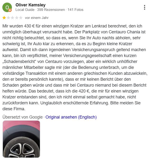 Centauro Google-Bewertung 3