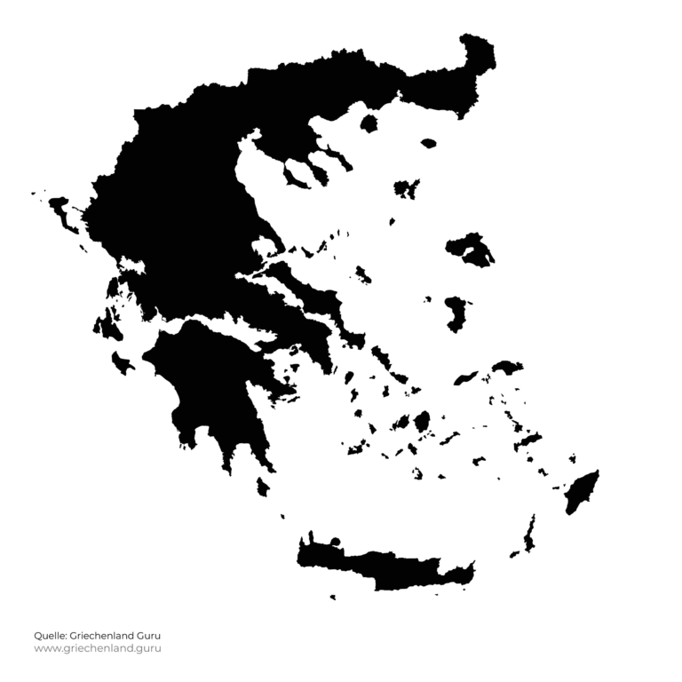 Griechenland Karte Umriss Silhouette Schwarz