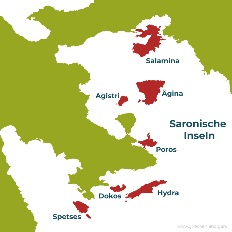 Saronische Inseln Karte